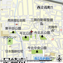 兵庫県尼崎市西立花町2丁目27-10周辺の地図