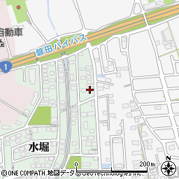 静岡県磐田市水堀293周辺の地図