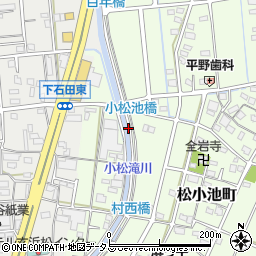 静岡県浜松市中央区松小池町周辺の地図