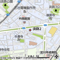大阪市営淡路第２住宅周辺の地図