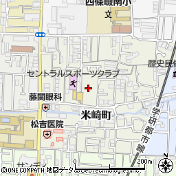 大阪府四條畷市米崎町周辺の地図