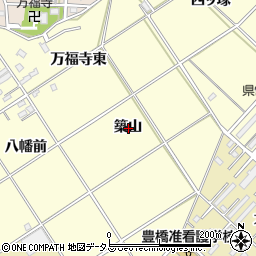 愛知県豊橋市王ヶ崎町築山周辺の地図
