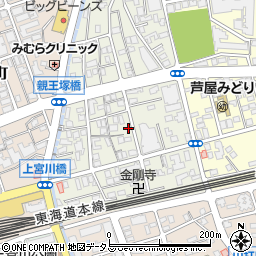 兵庫県芦屋市親王塚町周辺の地図