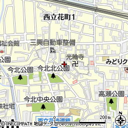 兵庫県尼崎市西立花町2丁目16-6周辺の地図