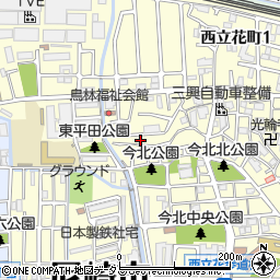 兵庫県尼崎市西立花町2丁目32周辺の地図