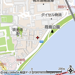 兵庫県尼崎市神崎町8-21周辺の地図