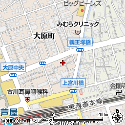 兵庫県芦屋市大原町7周辺の地図