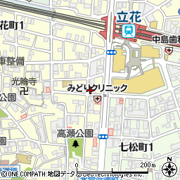 兵庫県尼崎市西立花町2丁目2-10周辺の地図