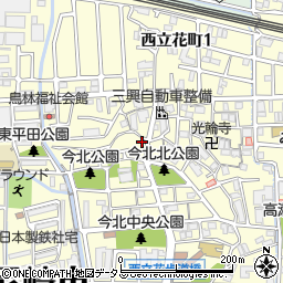兵庫県尼崎市西立花町2丁目27-1周辺の地図