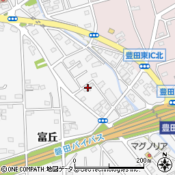 静岡県磐田市富丘205周辺の地図