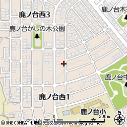 奈良県生駒市鹿ノ台西周辺の地図
