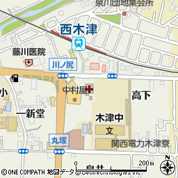 木津川市西部交流会館周辺の地図