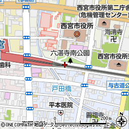ファミリーマート阪神西宮駅東店周辺の地図