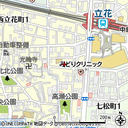 兵庫県尼崎市西立花町2丁目6-8周辺の地図