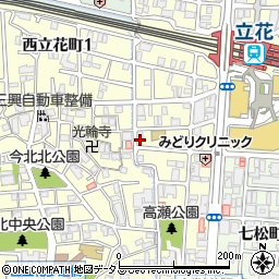 兵庫県尼崎市西立花町2丁目6-15周辺の地図