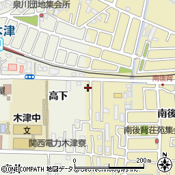 京都府木津川市木津南後背109-29周辺の地図