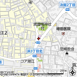 カレーハウスＣｏＣｏ壱番屋尼崎潮江店周辺の地図