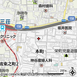 大阪府門真市本町5周辺の地図