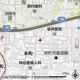 大阪府門真市本町4周辺の地図