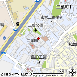 大阪府豊中市二葉町周辺の地図