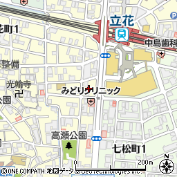 兵庫県尼崎市西立花町2丁目2-12周辺の地図