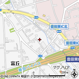 静岡県磐田市富丘207-1周辺の地図