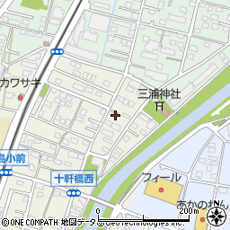 静岡県浜松市中央区十軒町282周辺の地図
