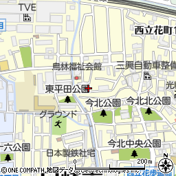 兵庫県尼崎市西立花町2丁目31-25周辺の地図