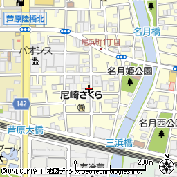 〒661-0022 兵庫県尼崎市尾浜町の地図