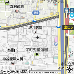 大阪府門真市栄町8-9周辺の地図