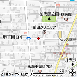 兵庫県西宮市甲子園口周辺の地図