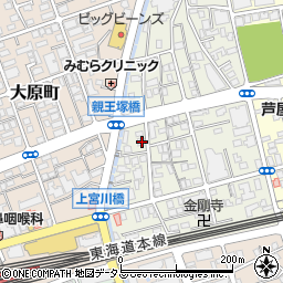 兵庫県芦屋市親王塚町8-17周辺の地図