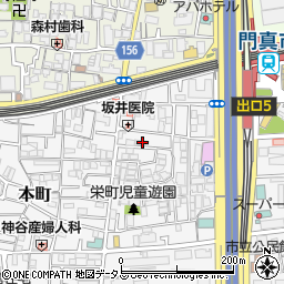 大阪府門真市栄町8-8周辺の地図