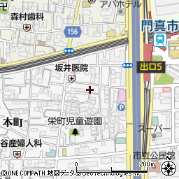 大阪府門真市栄町8-5周辺の地図