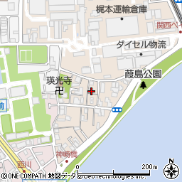 兵庫県尼崎市神崎町9-5周辺の地図