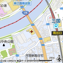 トヨタモビリティ新大阪　十三店周辺の地図