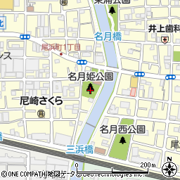 名月姫公園周辺の地図