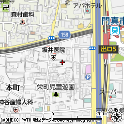 大阪府門真市栄町8-20周辺の地図