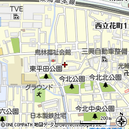 兵庫県尼崎市西立花町2丁目31-63周辺の地図