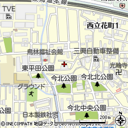 兵庫県尼崎市西立花町2丁目31-14周辺の地図