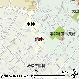 愛知県豊橋市高師町清水周辺の地図