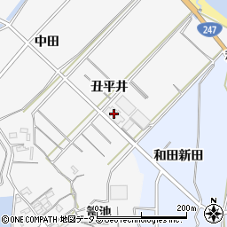 愛知県南知多町（知多郡）豊丘（丑平井）周辺の地図