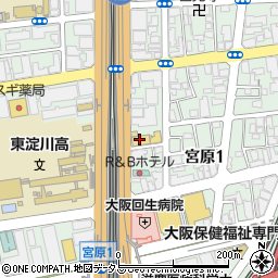 ファミリーマート淀川宮原店周辺の地図