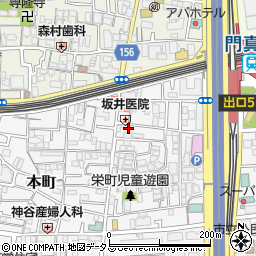 大阪府門真市栄町8-18周辺の地図
