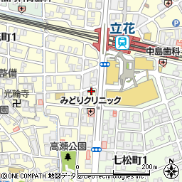 兵庫県尼崎市西立花町2丁目2-16周辺の地図