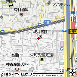 大阪府門真市栄町8-15周辺の地図