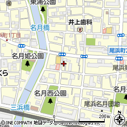 スーパー王子尾浜店別館周辺の地図