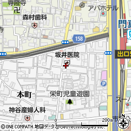 大阪府門真市栄町8-17周辺の地図