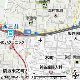 大阪府門真市本町7周辺の地図