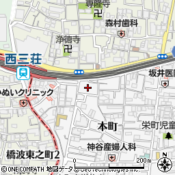 大阪府門真市本町7周辺の地図